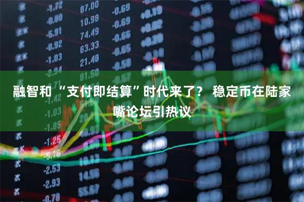 融智和 “支付即结算”时代来了? 稳定币在陆家嘴论坛引热议