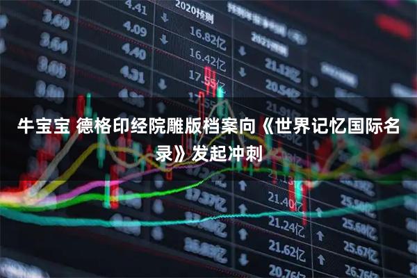 牛宝宝 德格印经院雕版档案向《世界记忆国际名录》发起冲刺